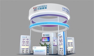36平米展臺設(shè)計制作：四面開口/現(xiàn)代/木質(zhì)結(jié)構(gòu)/白色，為寵物水族展展商而作（免費使用）