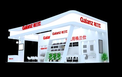 72平米展臺設計制作：三面開口/現(xiàn)代/木質(zhì)結(jié)構/白色，為綜合展展商而作（免費使用）