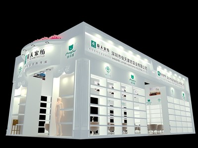 72平米展臺設(shè)計制作：三面開口/現(xiàn)代/木質(zhì)結(jié)構(gòu)/白色，為家具展展商而作（免費使用）