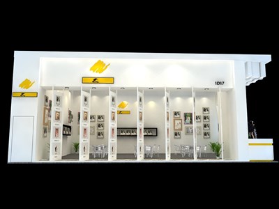 96平米展臺設(shè)計制作：一面開口/現(xiàn)代/木質(zhì)結(jié)構(gòu)/白色，為婚博會展商而作（免費使用）