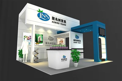 36平米展臺(tái)設(shè)計(jì)制作：三面開口/現(xiàn)代/木質(zhì)結(jié)構(gòu)/白色，為文具圖書展展商而作（免費(fèi)使用）