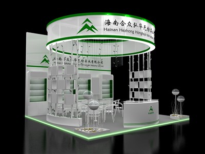 36平米展臺設(shè)計制作：三面開口/現(xiàn)代/木質(zhì)結(jié)構(gòu)/白色，為美博會展商而作（免費使用）
