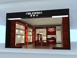 48平米展廳設(shè)計制作：現(xiàn)代/咖啡色，產(chǎn)品類展廳-nauoirex展廳（免費(fèi)使用）
