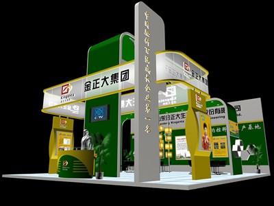 81平米展臺(tái)設(shè)計(jì)制作：三面開口/現(xiàn)代/木質(zhì)結(jié)構(gòu)/彩色，為綜合展展商而作（免費(fèi)使用）
