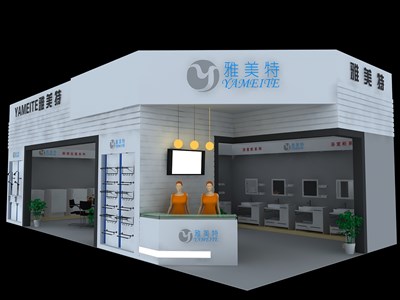 72平米展臺設(shè)計(jì)制作：二面開口/現(xiàn)代/木質(zhì)結(jié)構(gòu)/白色，為建材展展商而作（免費(fèi)使用）