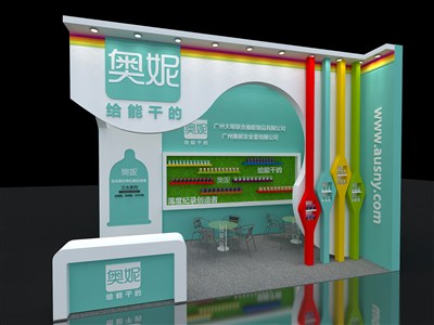 18平米展臺(tái)設(shè)計(jì)制作：二面開口/現(xiàn)代/木質(zhì)結(jié)構(gòu)/白色，為美博會(huì)展商而作（免費(fèi)使用）